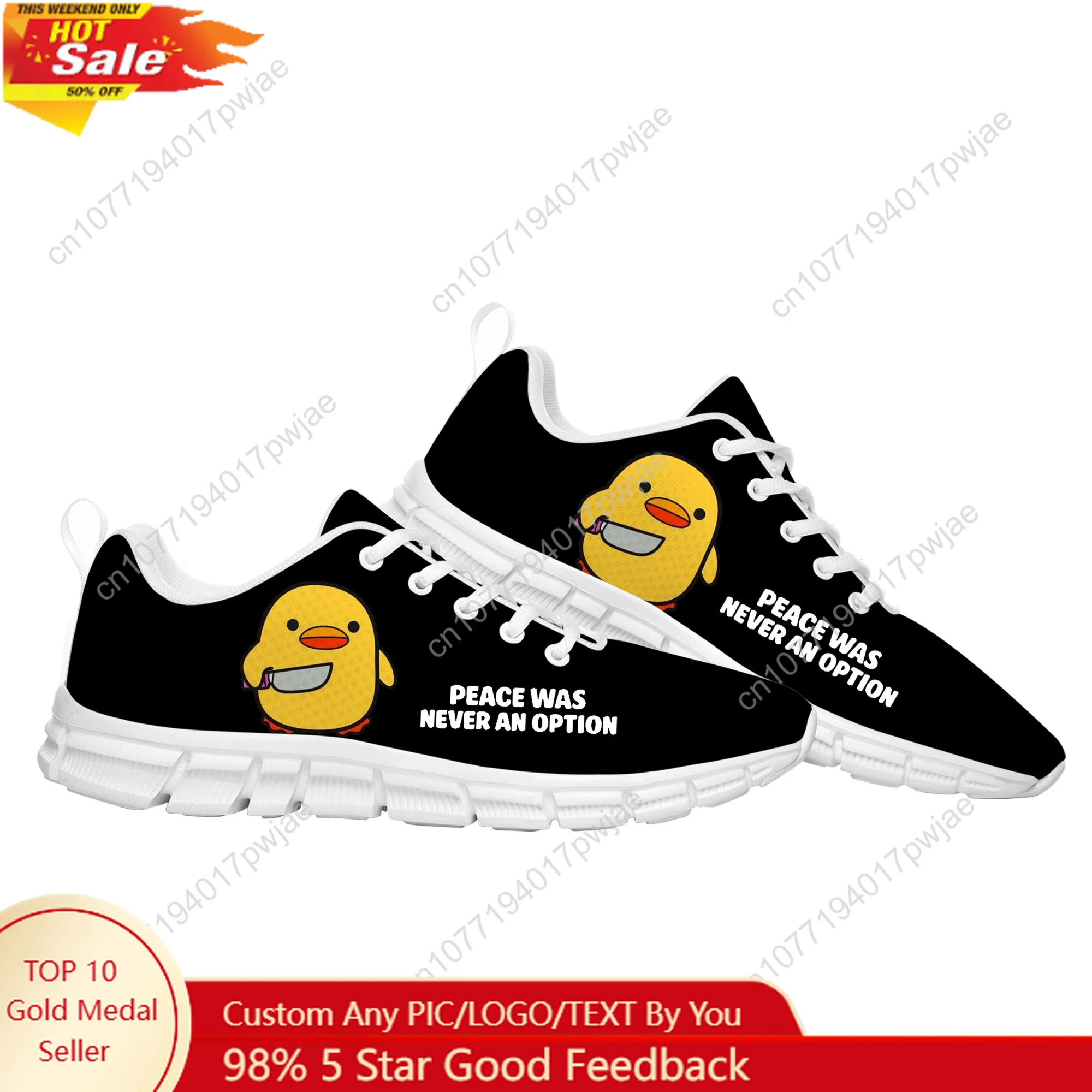

Peace is never an option Cute animals Sports Shoes Mens Womens Teenager Sneakers Lightweight Casual Hiking Sneaker Built Shoes