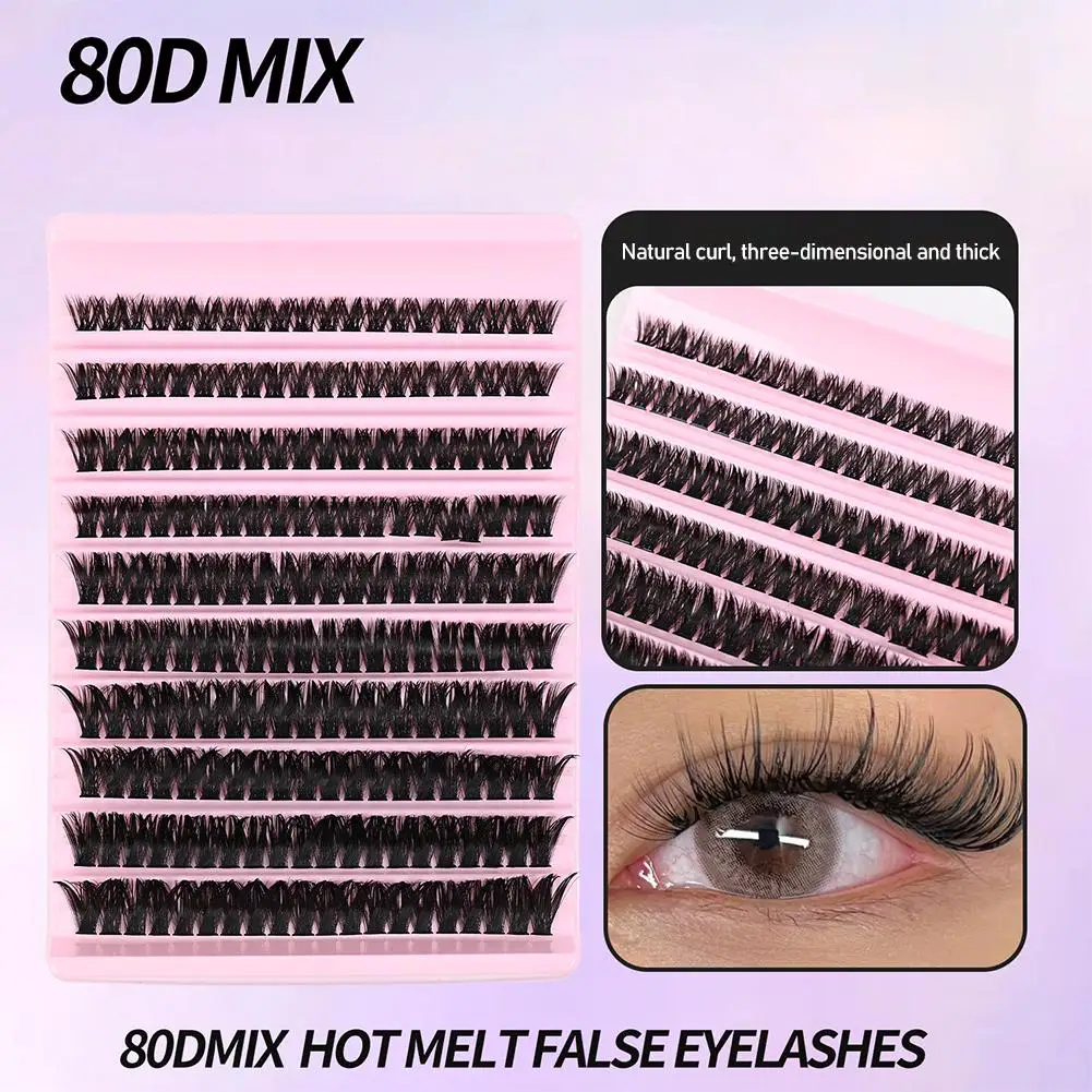 

Heat Melt False Eyelashes 30D/40D/50D/60D/80D Single Dense Segmented Cluster Lash Eyelashes Tools Natural Makeup Eyelashes S0M1