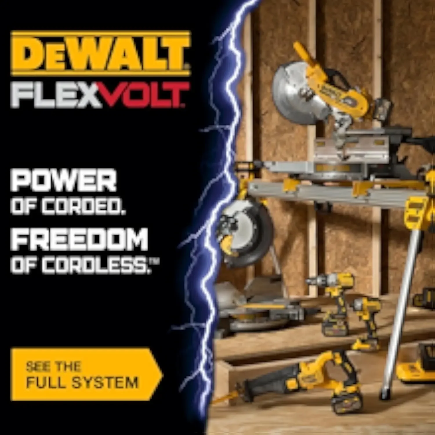 DEWALT FLEXVOLT 60V MAX* Cordless Reciprocating Saw, Tool Only (DCS388B)