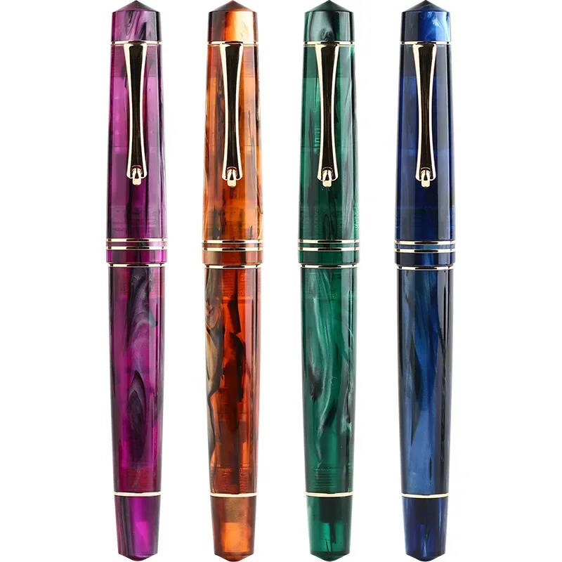 MAJOHN M800 Fountain Pen BOCK Nib Acrylic Resin Pen Calligraphy Exquisite Student Business Writing Ink Pen 0.5mm Stationery