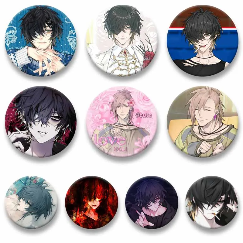 Cool Boy Creative Game Slow Damage Brooch Towa Rei Izumi Cartoon Lapel Badge Backpack Shirt Clothes Hat Jewelry Pins Accessories