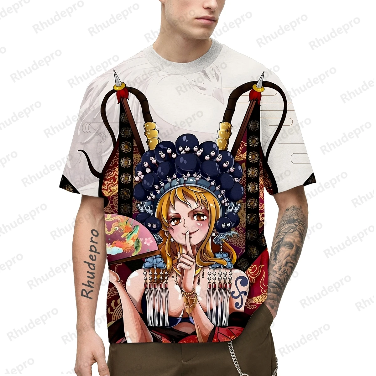 2024 męskie jednoczęściowe Anime Monkey D. Luffy drukowanie 3D koszulka Cosplay damskie i dziecięce koszulki uliczne unisex duży top