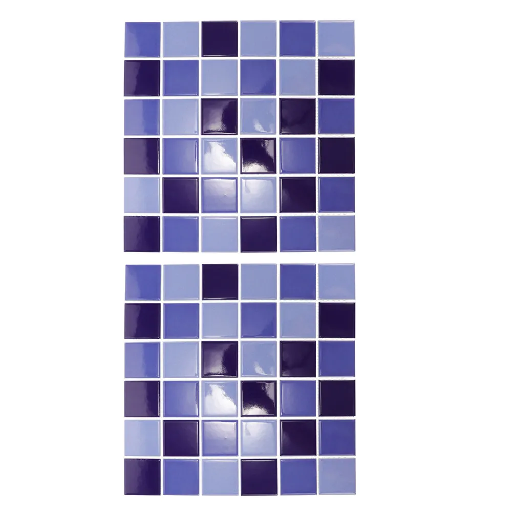 

2Pcs Blue Ceramic Seamless Swimming Pool Mosaic Tiles Fish Pond Spa Bath Repair Tiles Decorative Tile Sheets Pool Resurfacing