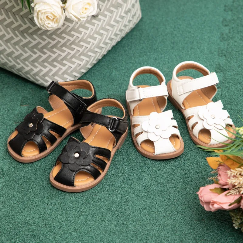 

Летние сандалии для девочек 2026: пляжные, с цветочным узором, нескользящие, с мягкой подошвой, удобные, с открытым носком