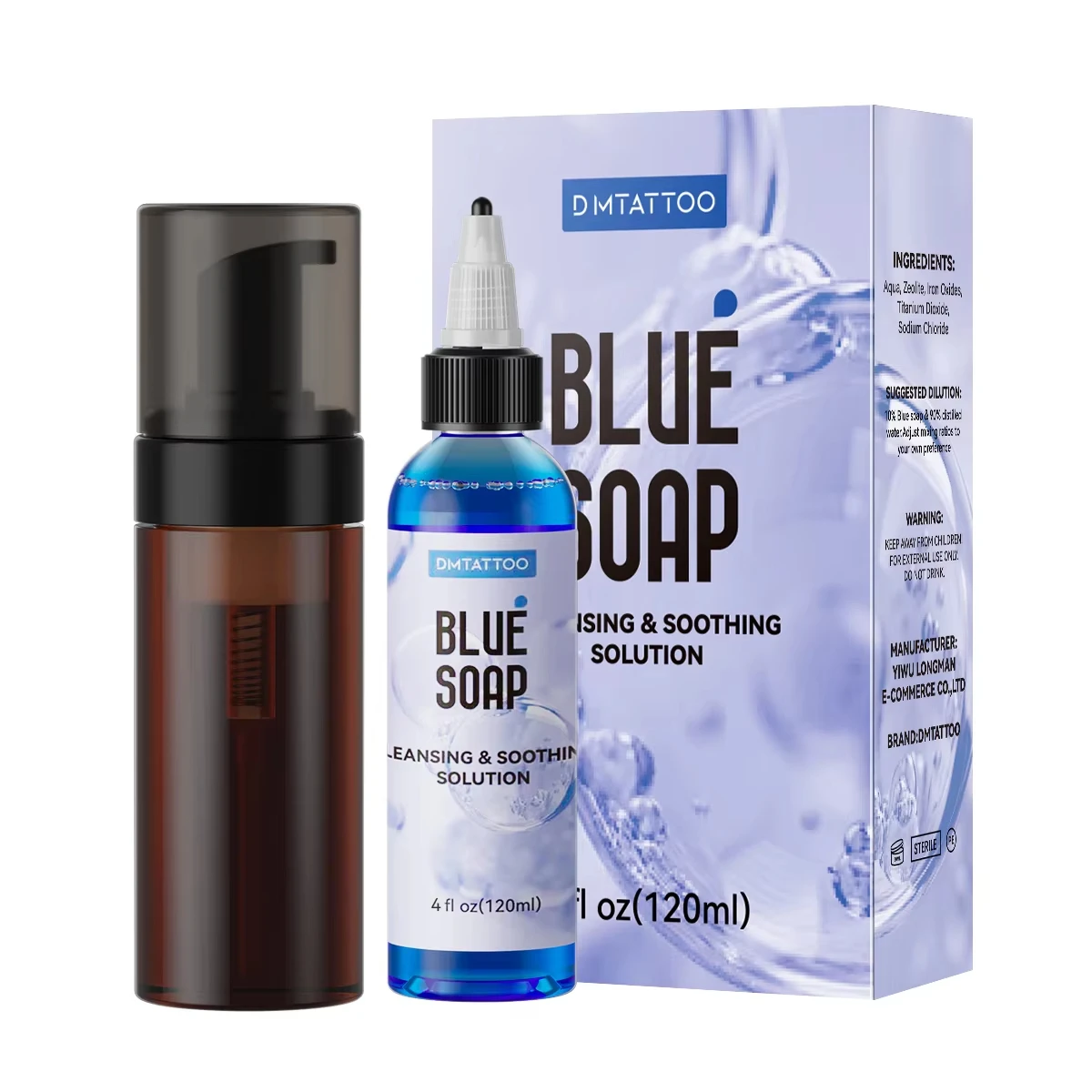 30/120ml Ultra Concentrated Blue Tattoo Soap  Tattoo Soap Tattoo Supplies for Tattoos Piercings Clean Skin Equipment