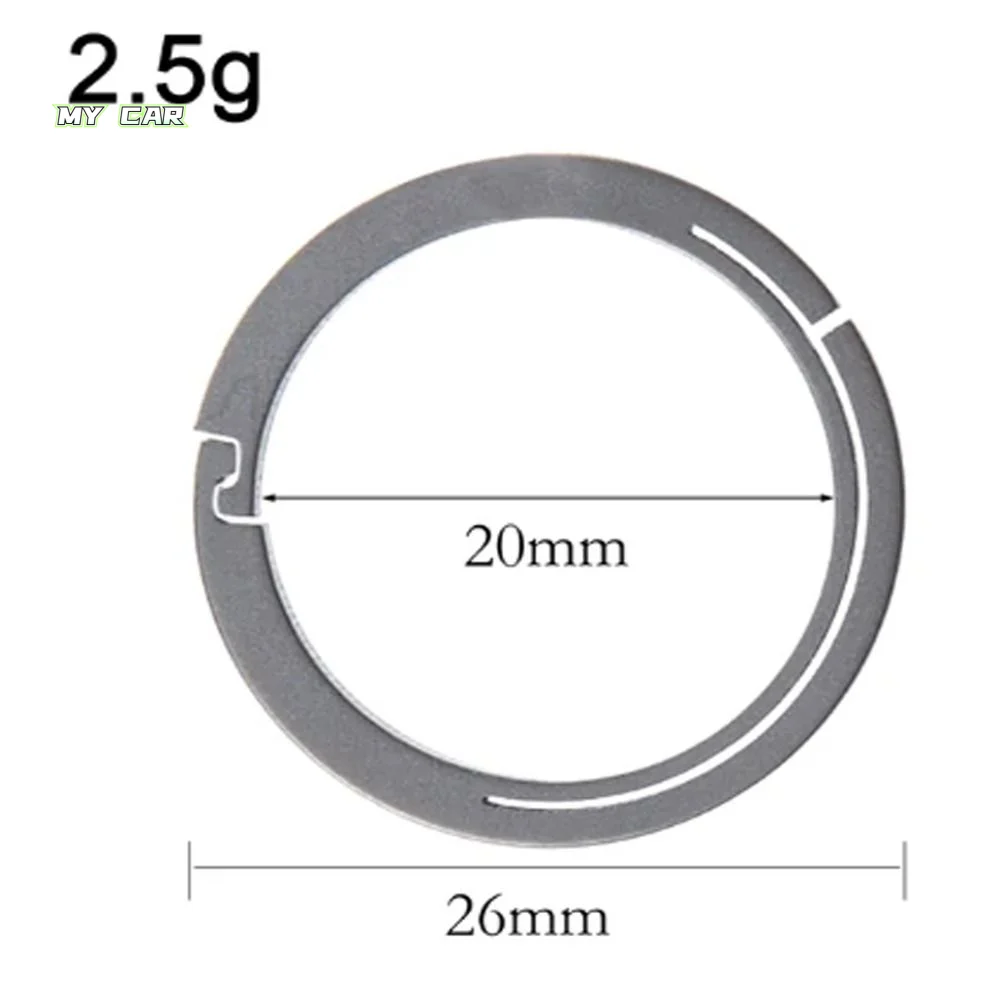 

18/22/26/32mm Titanium Alloy Key Rings Organizer Lightweight Titanium Alloy Keychains Quick Release Polished Split Rings Keyring
