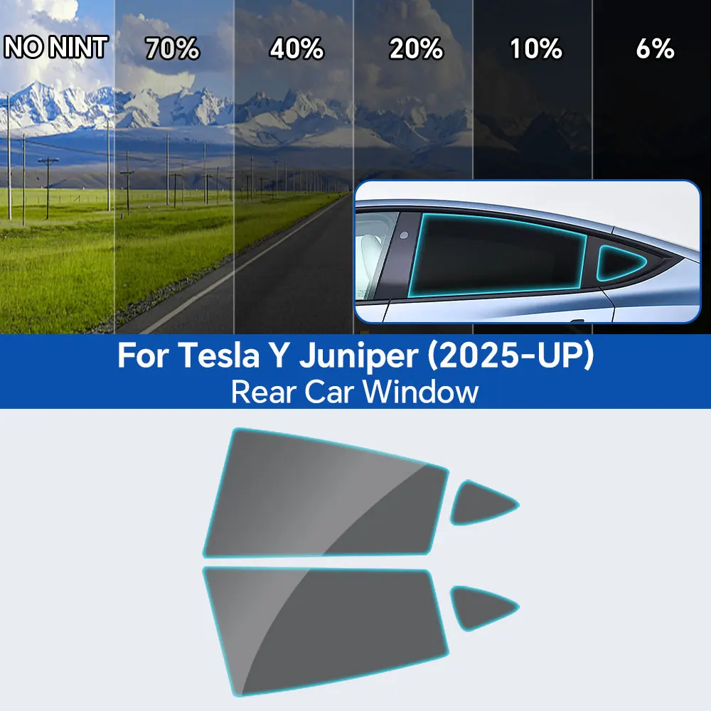 PFCC Auto Voor Achter Zijruit Voor Tesla Model Y Juniper Model y 2025 2026 Privacy UV Bescherming Tint Solar Film accessoires
