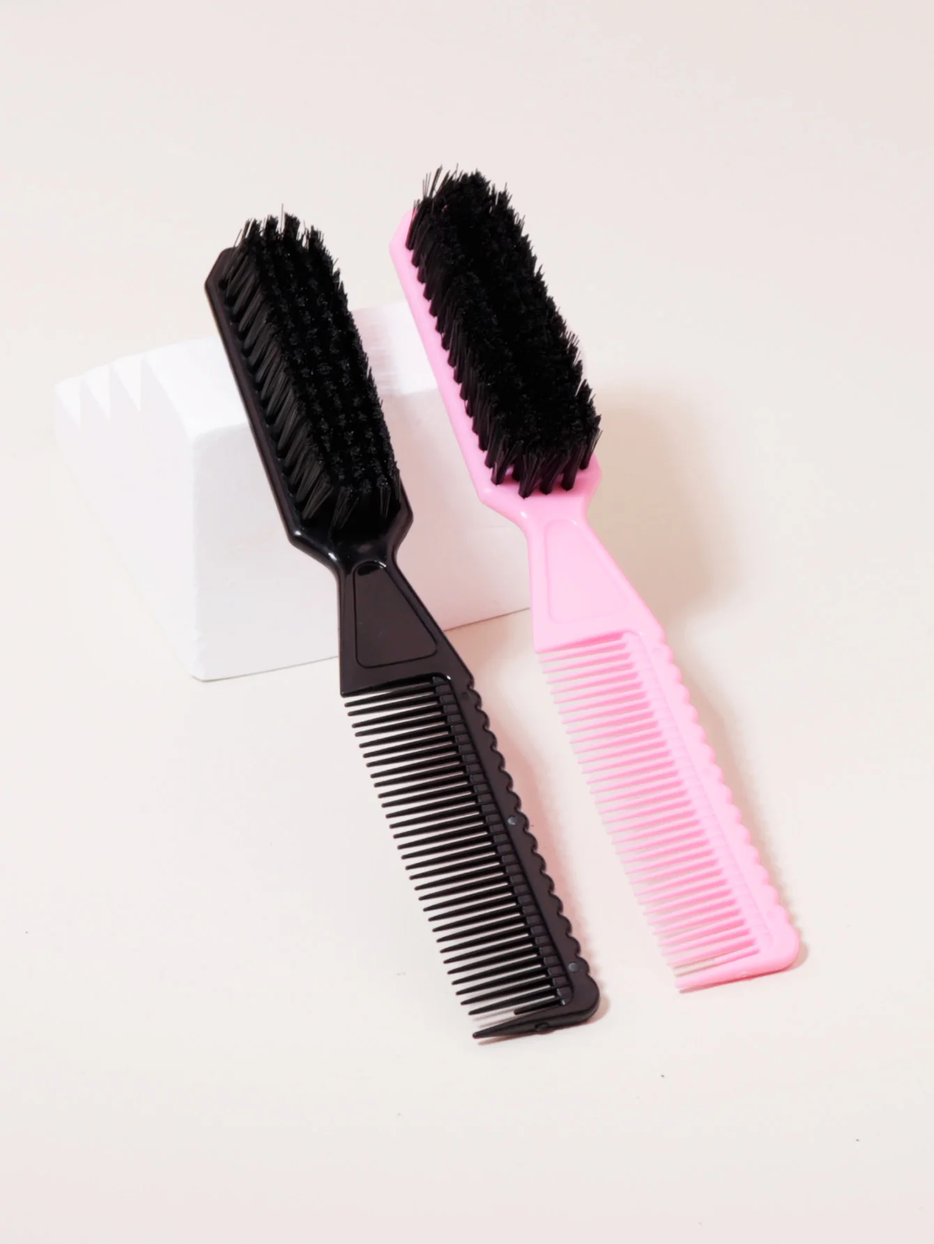 Double sided brush, nylon beard comb, multifunctional hair comb, shaving cleaning brush, scissor cleaning brush