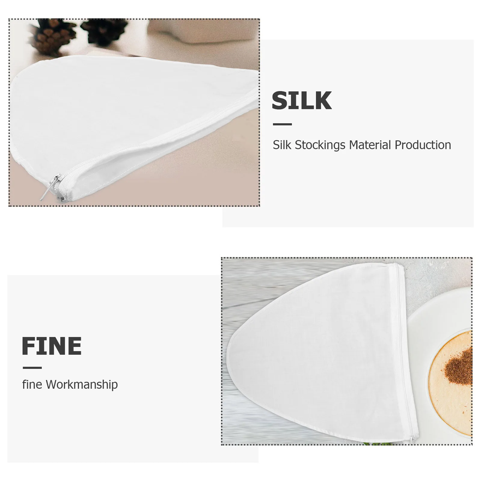 

5Pcs Milk Tea Filter Bags Reusable Mesh Strainer Bag Detachable Food Filter Bag for Coffee Honey Brewing