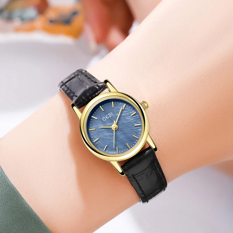 Luz de luxo beimu dial relógio feminino retro nicho high-end sentimento pulseira de bambu à prova dwaterproof água senhoras fshion relógio de quartzo relógios de pulso