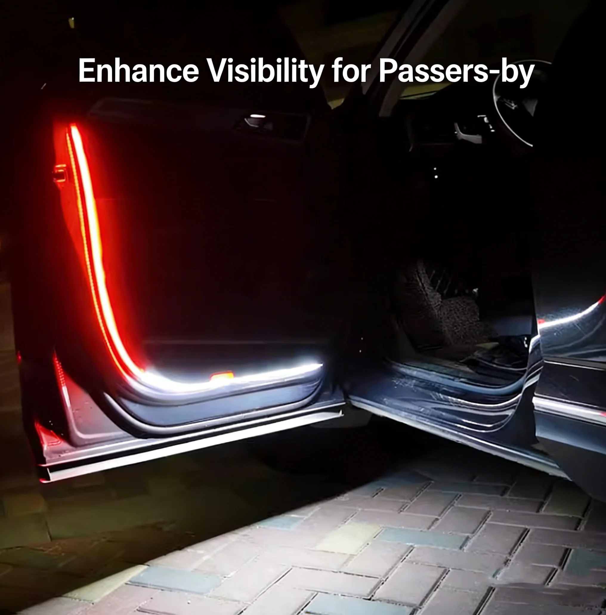 

RGB Car Door Streamer Light Anti-collision Strobe Warning Lamp Universal Auto LED Exterior Modified Lighting Kit