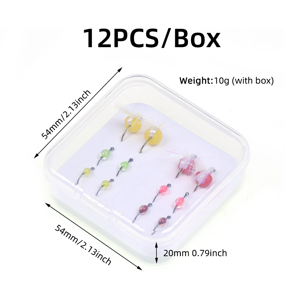 Wifreo Mini Huevo Mosca Epoxi Duro – Señuelo para trucha y salmón - imagen 4