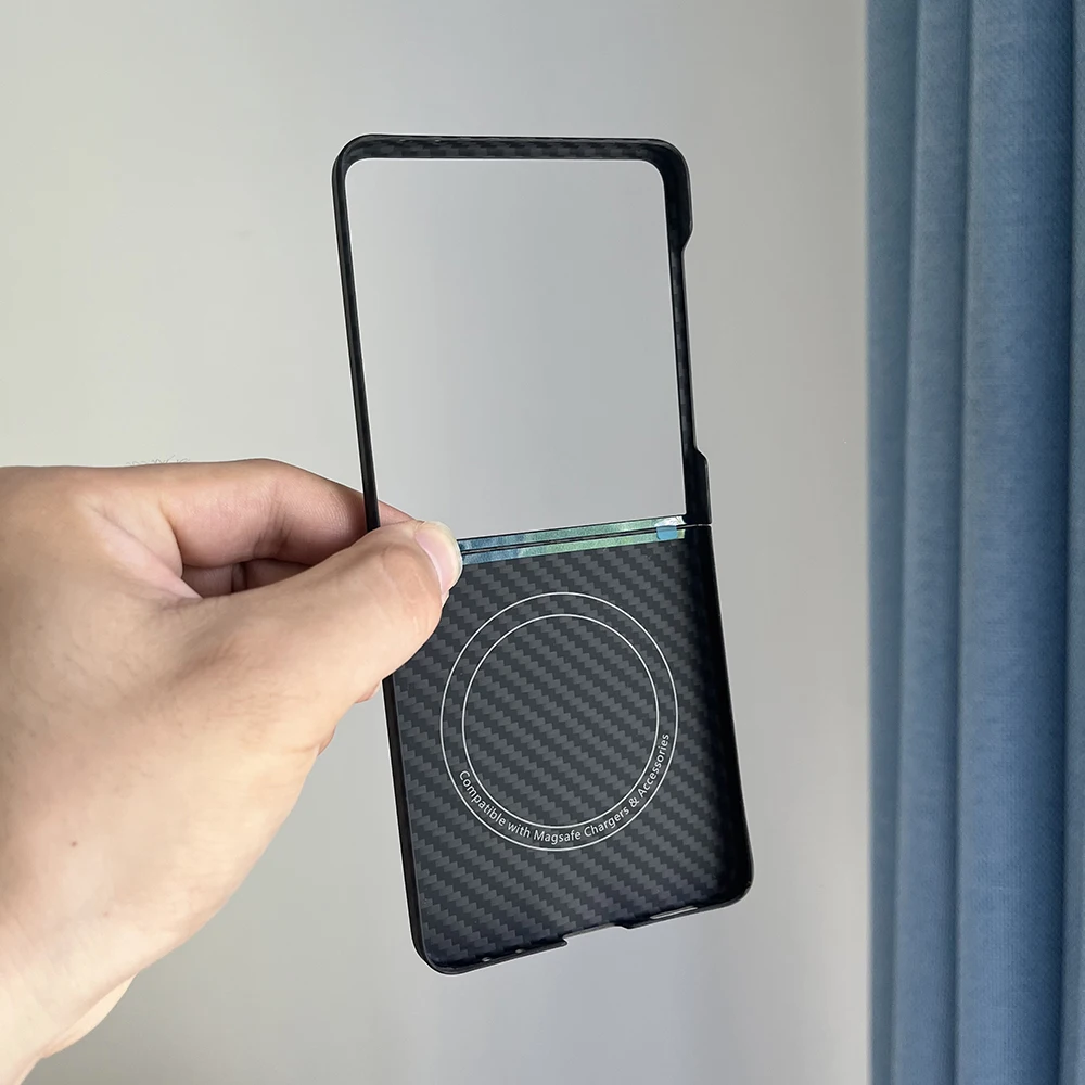 

For Magsafe Magnetic Carbon fiber For Samsung Galaxy Z Flip 7 case Ultra Thin for Samsung Galaxy Z Flip 7 Aramid fiber cover