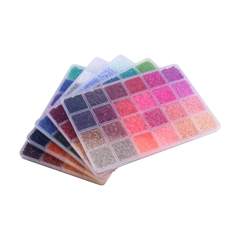 

VOFUN-MARD Compatible For DIY, Art And Craft Fusion Bean Collar Box Set With 2.6Mm Same Color Size, 250 Pieces Per Color