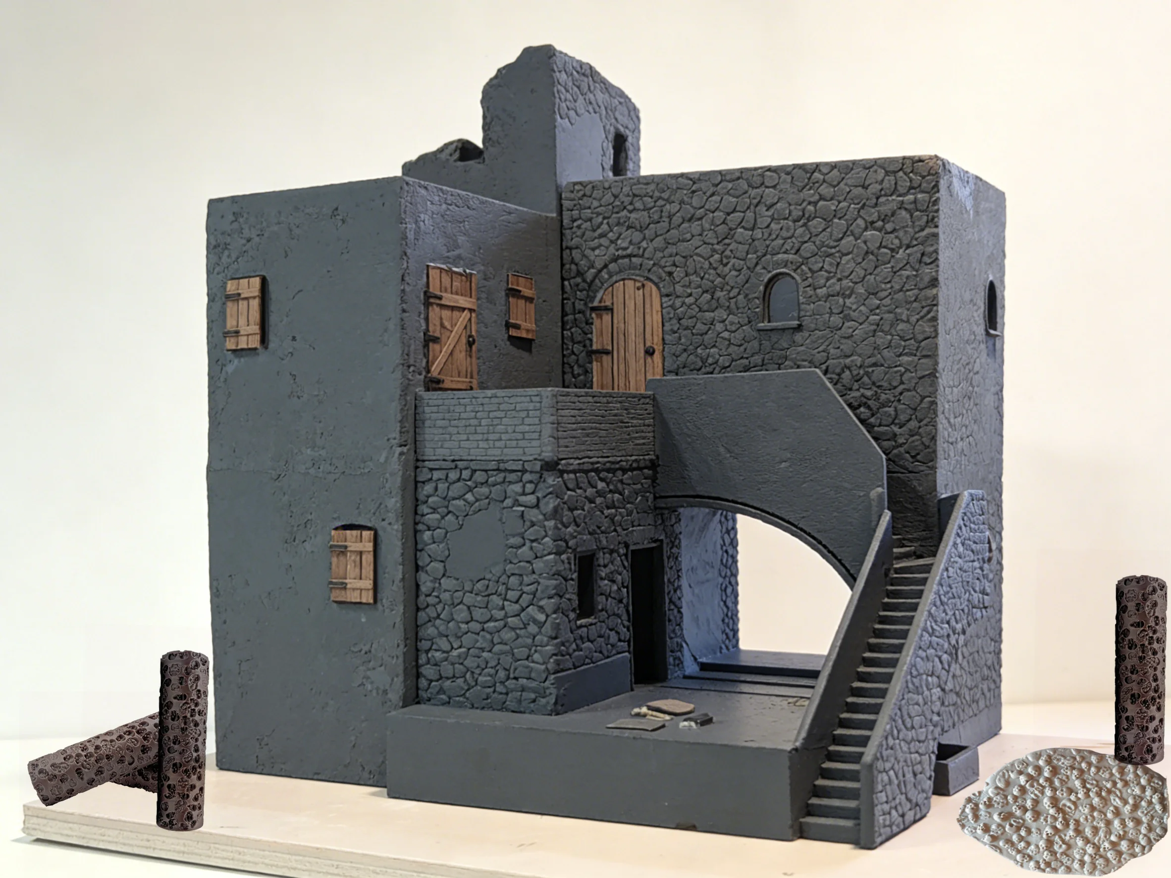1 Pcs DND Skull Terrain Texture Roller RPG Accessory for Creating Dungeons And Dragons Scenario Pieces Scene Model