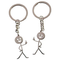 Funny  Keychain Smiling Stickman Cool Flip Off  Keychain Weird Gifts for Girlfriend Boyfriend