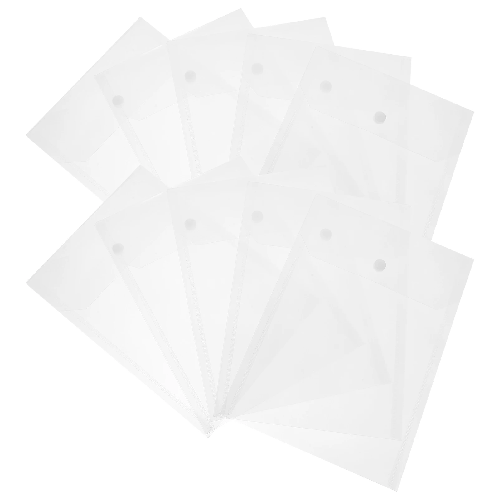 

12 Pcs A5 File Bags Clear Transparent PVC Document Wallets Office Supplies Storage Organizers Practical Folder Gifts