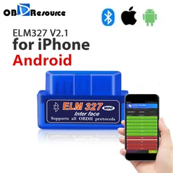 ELM327 Bluetooth V2.1 Mini OBD Car Diagnostic Scanner for iPhone Android Supports All OBD2 Protocol Car Diagnostic Tools