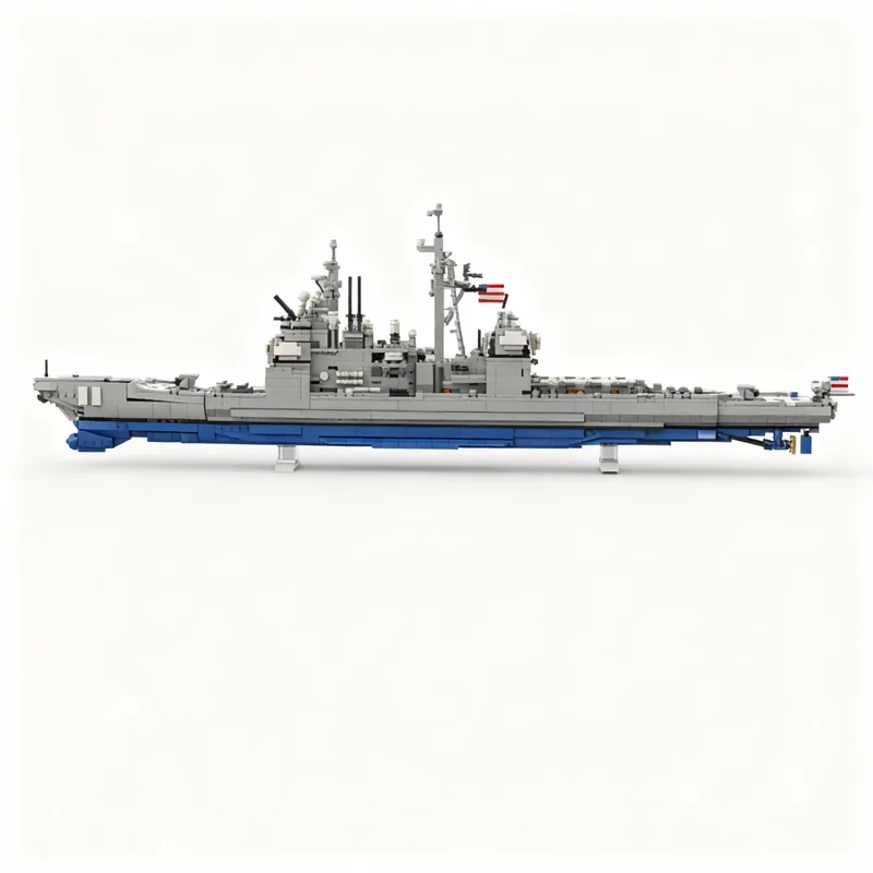 

1747pcs MOC Ticonderoga CG 73 USS Port Royal Creator Model Building Blocks Construction Toy Christmas Gifts DIY Creative Idea