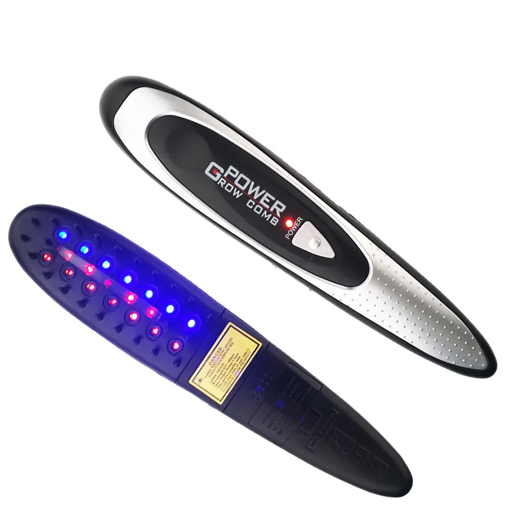 Electric Infrared Power Grow Comb Brush Massage Laser Equipment Hair Growth Care Anti Hair Loss Treatment Regrowth Restoration