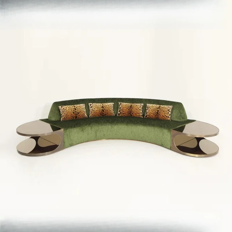 Villa area designer light luxury Italian minimalist fabric sofa designer creative corner sofa