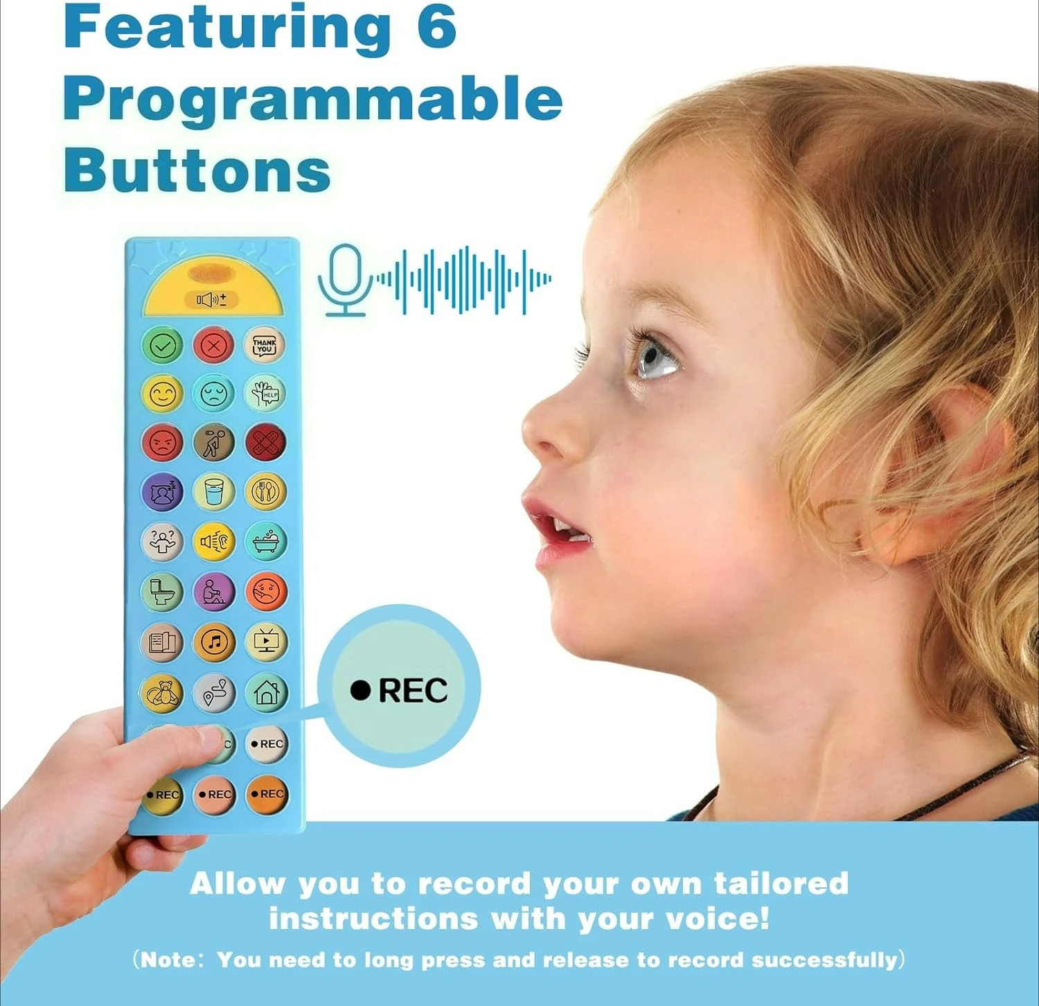 Non Verbal Communication Tools Autism Talking Aids with 6 Programmable Buttons  Autism Toys for Kids Nursery Classroom