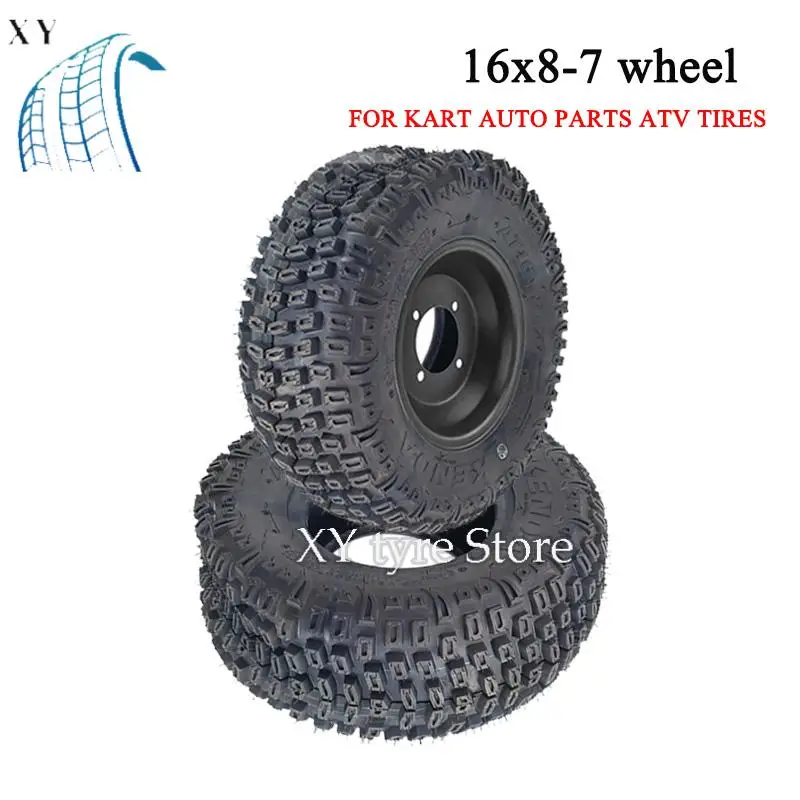 16X8-7 Kart Auto Parts 7 Zoll ATV-Reifen mit Radnabe 16X8.00-7 16 * 8-7 Autobahnreifen Offroad-Reifen Verschleißfeste Radreifen