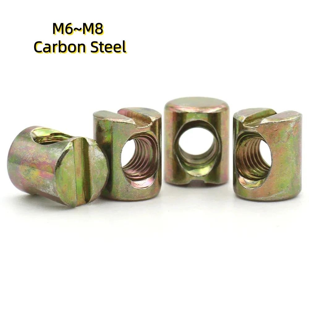 

50/20/10 шт. M6 ~ M8 бочковые болты, молоток, встроенная гайка, крестообразный дюбель, шлицевые фитинги для кроватей, стульев, гайка с горизонтальным отверстием