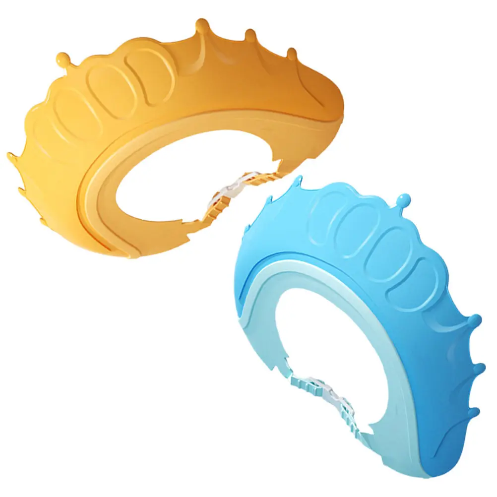 

2Pcs Baby Shower Cap Adjustable Toddler Visor Hat for Eye Ear Protection during Hair Washing Bath Time Fun Reusable Soft PP