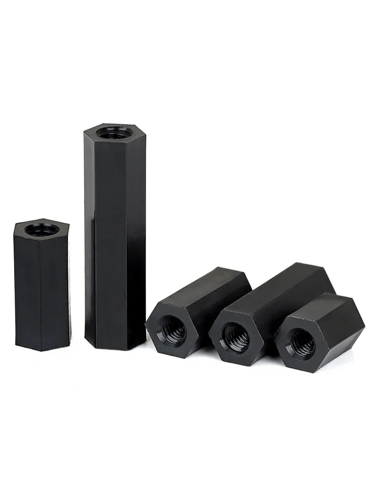 M2 M2.5 M3 M4 M5 M6 Black Nylon Hex Female Standoff Plastic Mount Hexagon Thread PCB Motherboard Spacer Pillar Board Nut