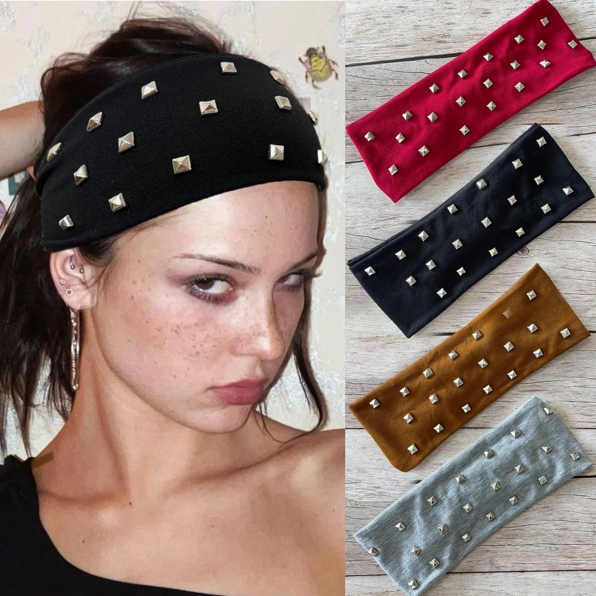 Ins geklonken zwarte haarbande - Women'S Yoga Accessories recensie en prijs