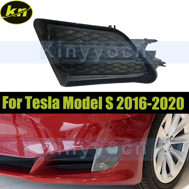 

Fog Lamp Case Grille For Tesla Model S 2016-2020 Bumper Grille Side Active Shutter Grille 1057851-00-J 1058007-00-J 1057851