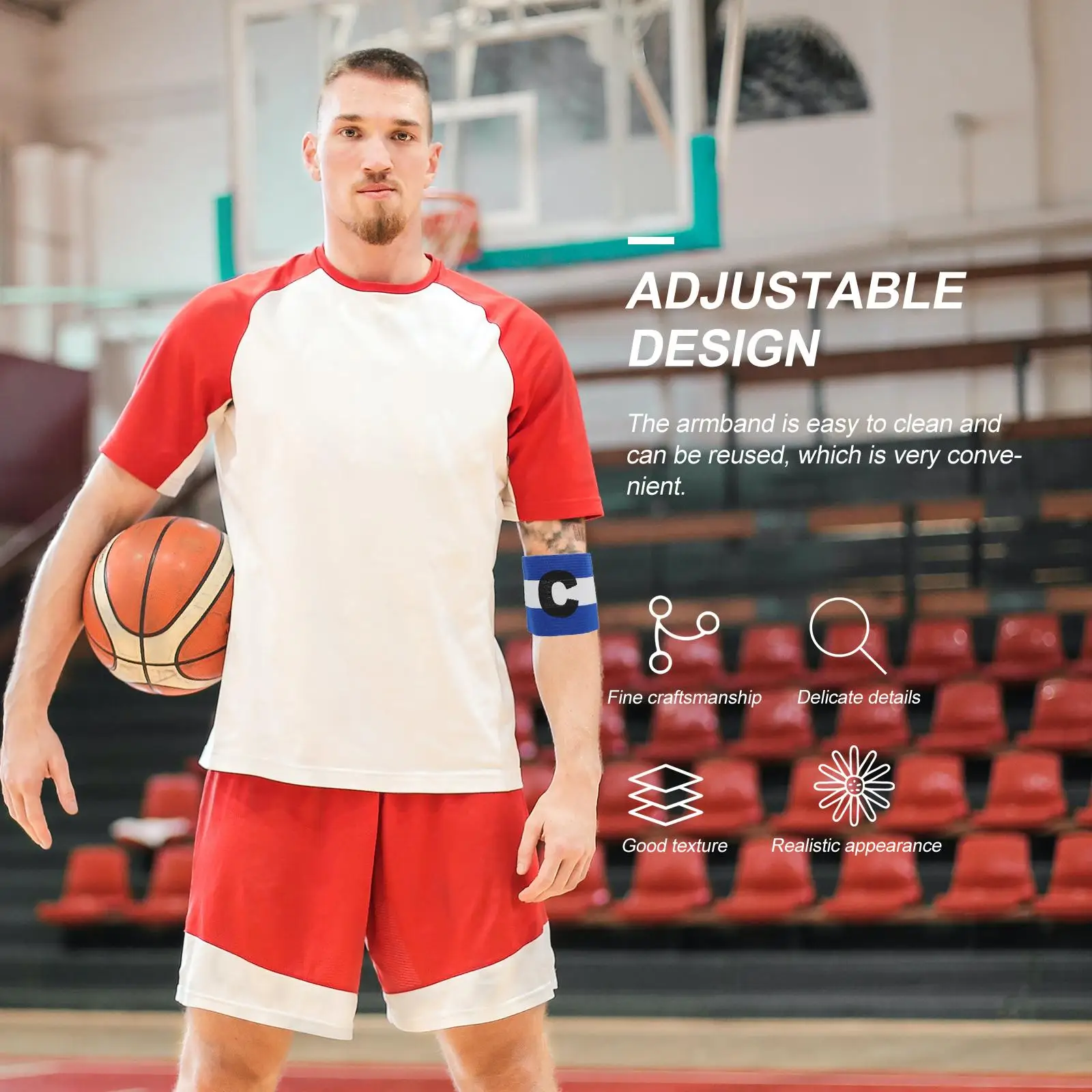 2Pcs 축구 캡틴 완장 프리미엄 나일론 스포츠 용품 축구 리더 팔 밴드 팀 기어 경량 안티 드롭 디자인