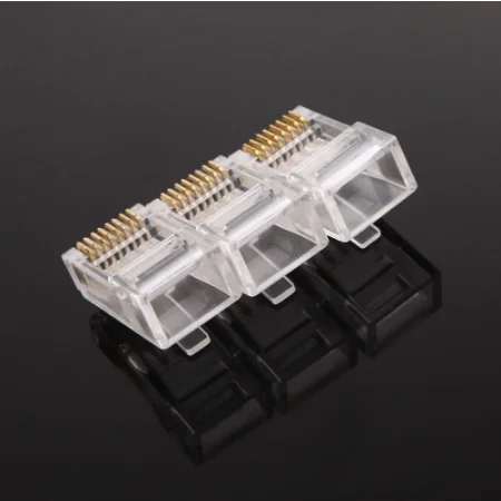 

100 Pieces RJ45 Modular Plug Network Connector For UTP Cat5 Cat5e Cable Heads