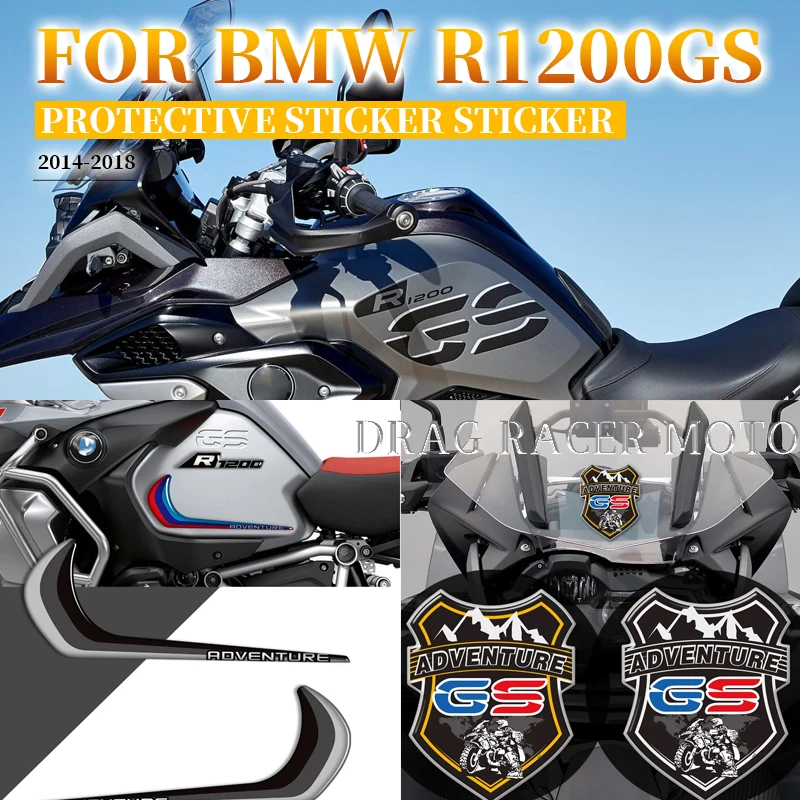 

For BMW R1200GS R 1200 GS GS 2014 2015 2016 2017 2018 Gas Fuel Oil Protector Stickers Decal ADV Adventure