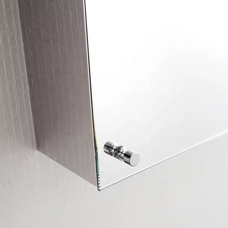Stainless steel, wall-mounted bathroom cabinet with mirror - Image 4