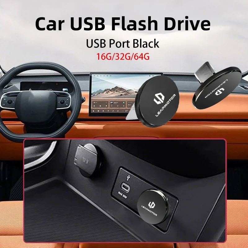 Car USB Flash Drive Type C Memory Stick Flash Disk For Leapmotor Leap Motor C01 C10 B10 C11 T03 S01 C11 Reev 2022 2023 2021