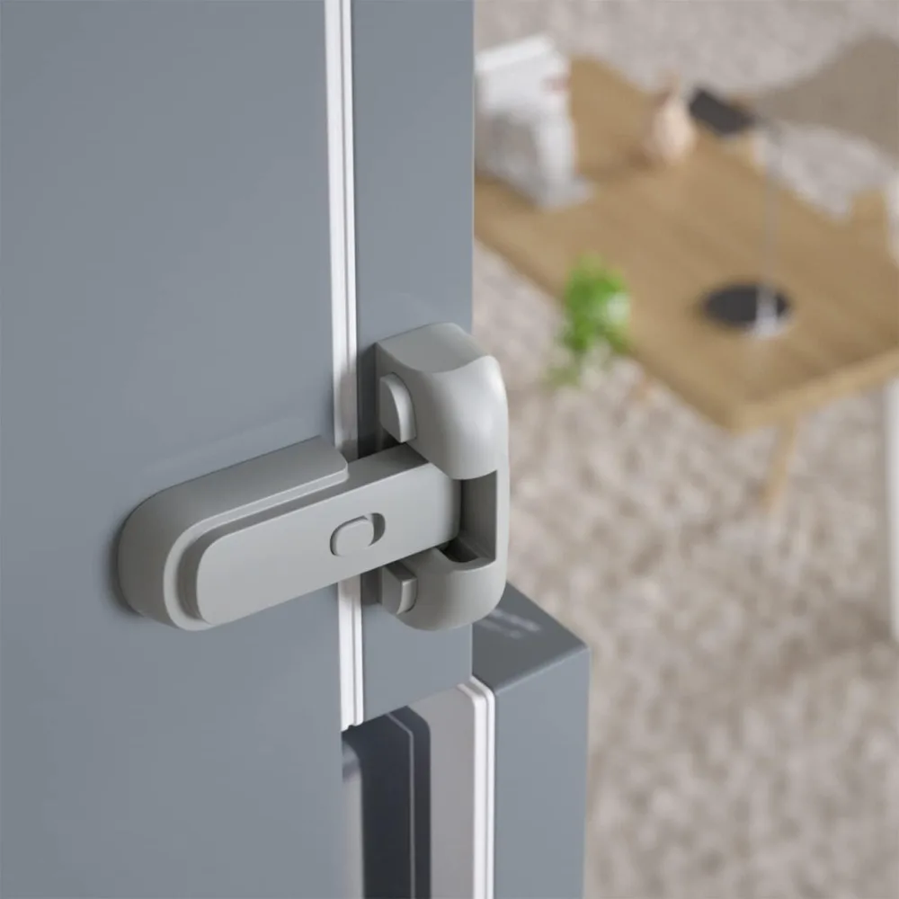 New Protection Door Catch Lock Door Stopper Safety Fridge Lock Solid Color Safety Lock Home Refrigerator