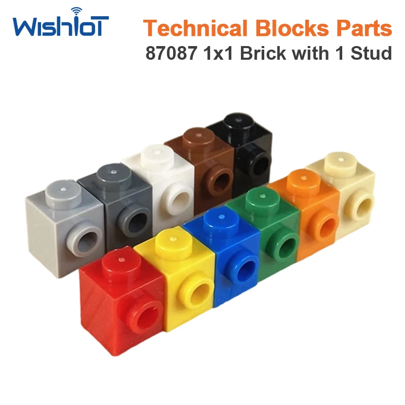 87087 Brick Modified 1x1 with Stud on 1 Side Small Granule Assembly Building Blocks Toy Parts Extension Components