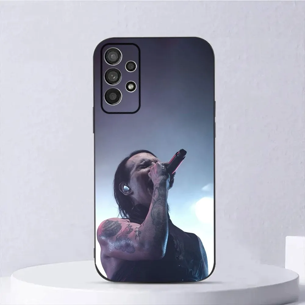 Singer M-Marilyn Manson Phone Case For Samsung Galaxy A13,A21s,A22,A31,A32,A52,A53,A71,A80,A91 Soft Black Shell