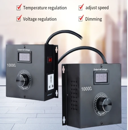 Utility AC220V 10KW 10000W Voltage Regulator High-power Compact Dimming Speed Regulator Controller Temperature Regulation Transf