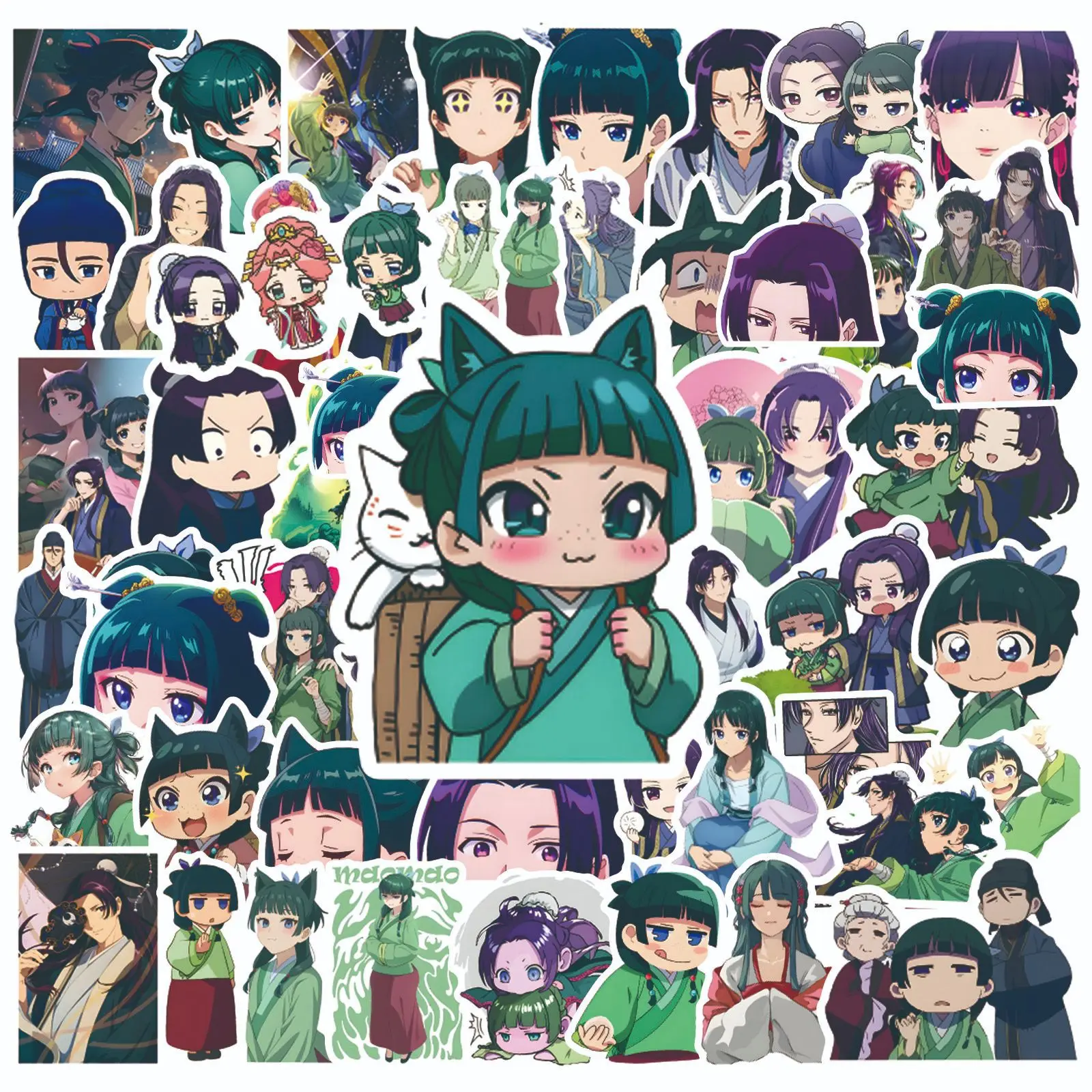 

60шт Apothecary Diaries аниме девушка высококачественная наклейка на бутылку с водой и наклейка для ноутбука бумага