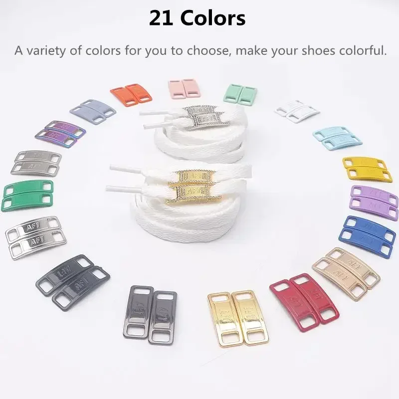 White Original Shoelaces Combination for Flats Sneakers Shoe Decoration Accessories Suitable for Shoe Lacing And Sneaker Customi