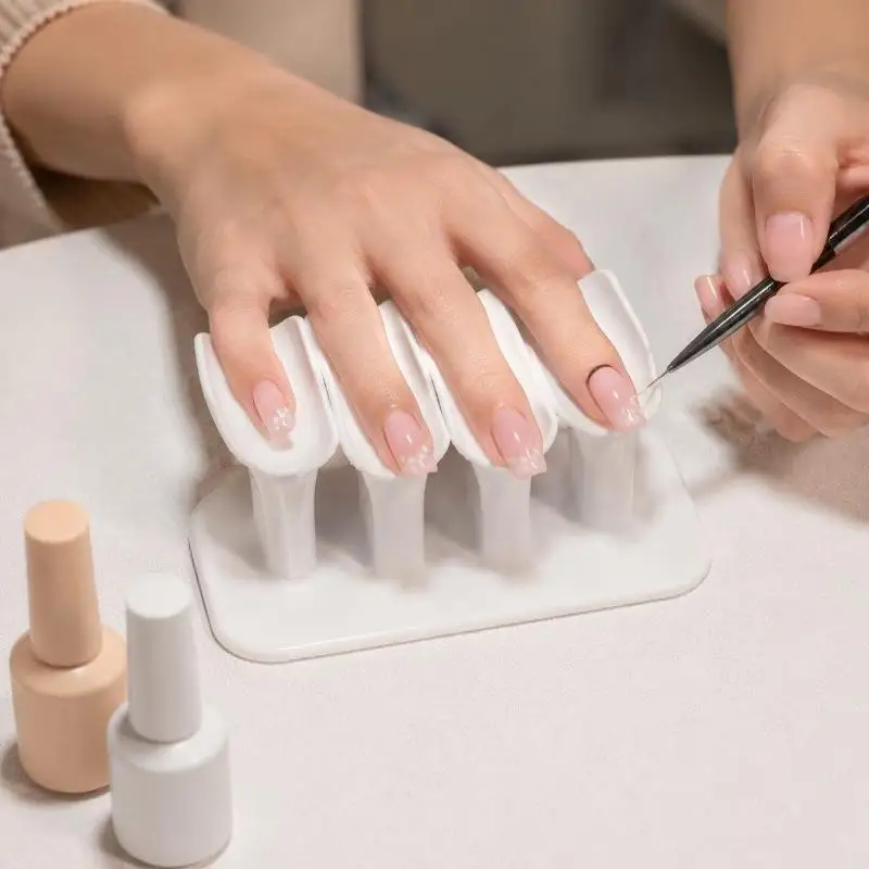 Four-Slot Nail Finger Support Stand Stable Base Non-Slip Nail Hand Pillow Finger Separator Ergonomic