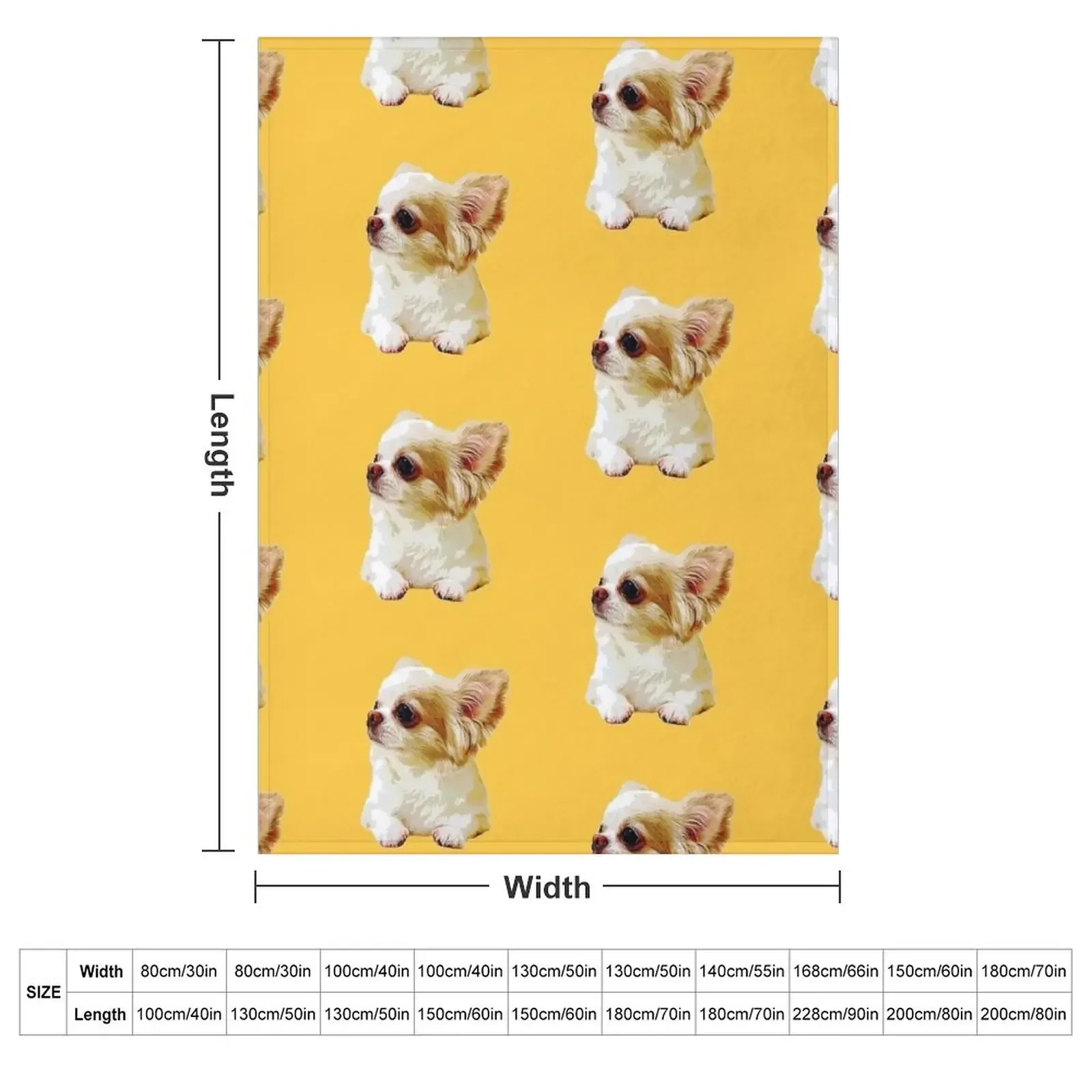 Chihuahua Puppy Dog Throw Blanket couch cozy soft plush fuzzy picnic outdoor blanket