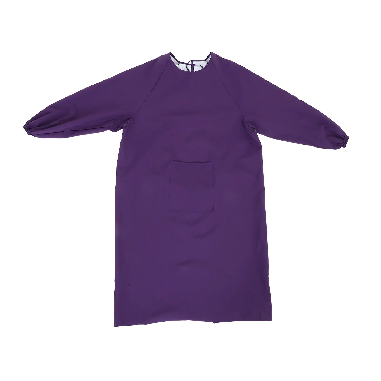 

Водонепроницаемый и маслостойкий фартук фиолетового цвета - кухонный халат с длинными рукавами для женщин и мужчин - идеально подходит для приготовления пищи, выпечки, мытья посуды и стирки.