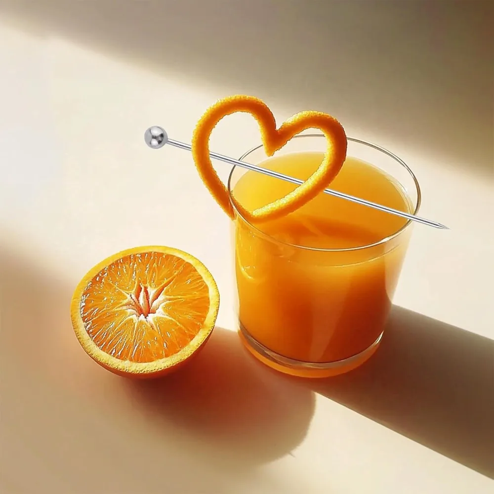 5Pcs 스테인레스 스틸 칵테일 픽, 프리미엄 금속 마티니 픽, 음료용 칵테일 꼬치, 마티니, 칵테일, 올리브 애피타이저