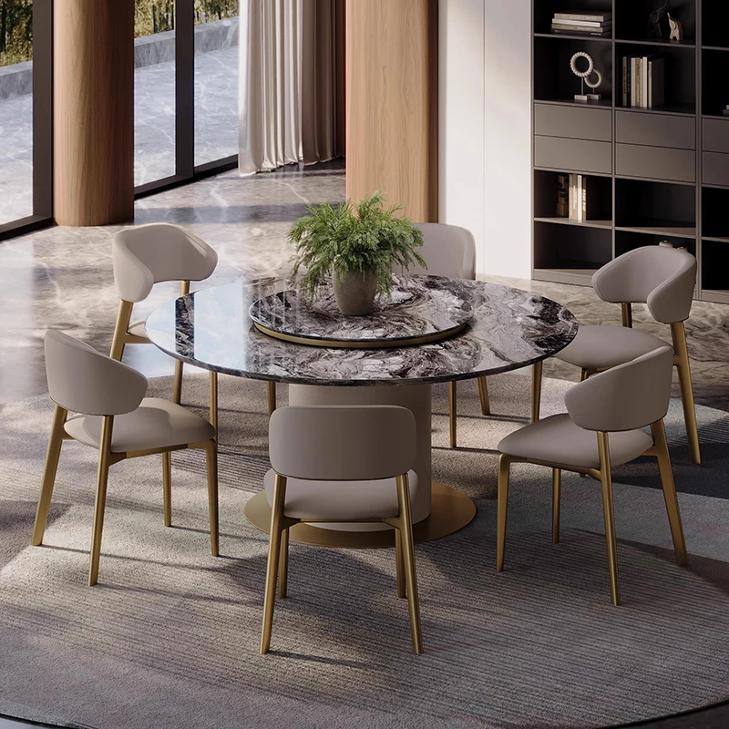 Premium Leather Dining Chairs Italian Modern Classic Upholstered Dining Chairs Simple Nordic Sillas Para Comedor Furniture