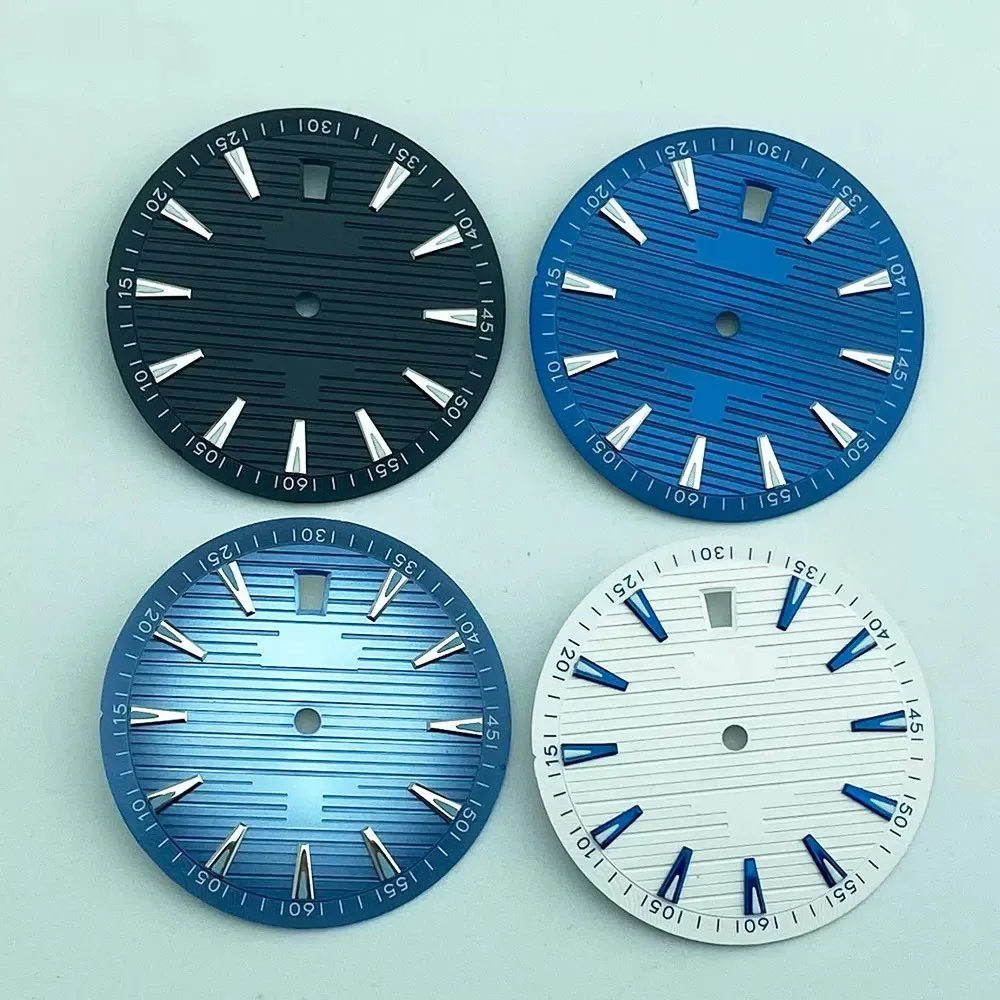 Watch Accessories 33.5mm Dial Sterile 6 o'clock Calendar Green Night Light Suitable for NH35 Movement Case Dial