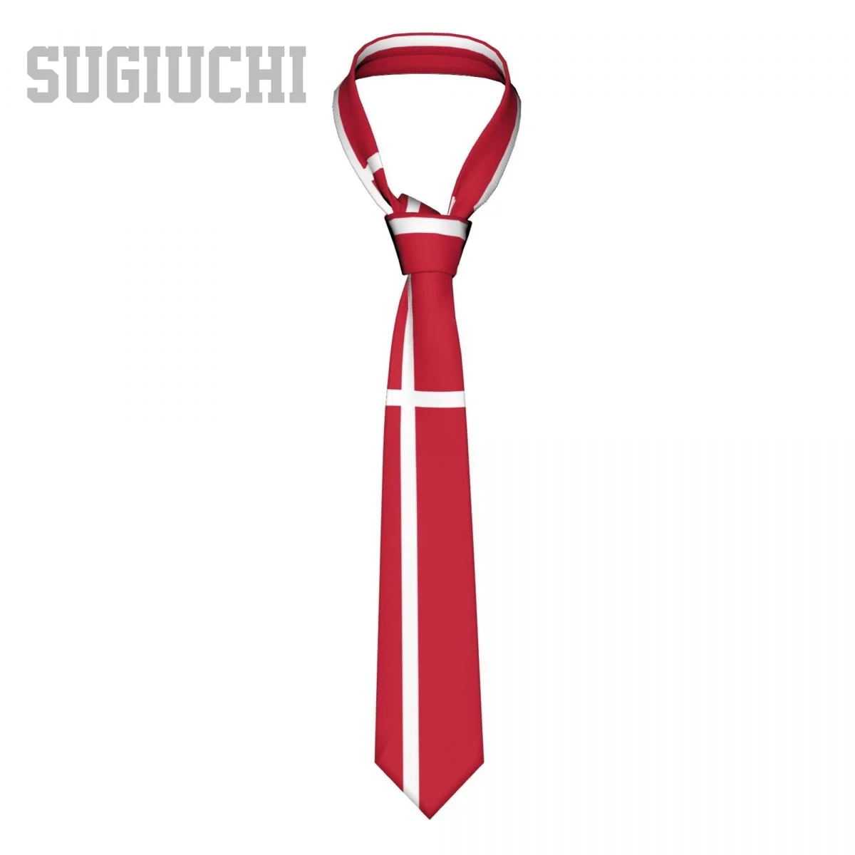 

Флаг Дании, эмблема, мужские и женские галстуки, повседневные клетчатые галстуки, костюмы, тонкий деловой галстук для свадебной вечеринки, Gravatas